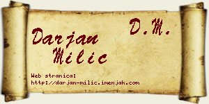 Darjan Milić vizit kartica